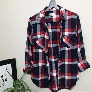 Plaid Button Down Shirt M